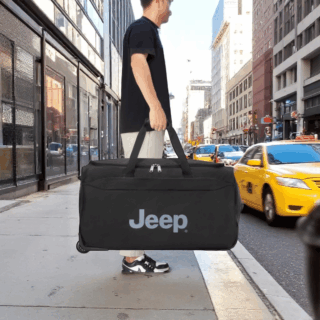 Jeep Σακ Βουαγιάζ Trolley 72cm Μαύρο 83lt με Ρόδες