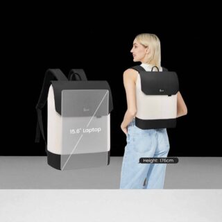 Lovevook UB1640 Μαύρο/Μπεζ Γυναικείο Σακίδιο Για Laptop 15.6”