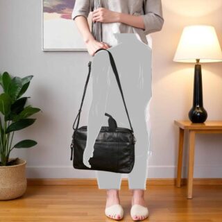 Camel Active Pine Μαύρος Δερμάτινος Χαρτοφύλακας L