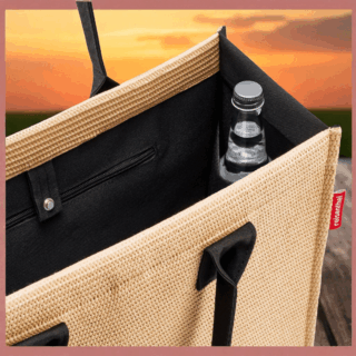 Reisenthel Τσάντα ώμου Daily Shopper Raffia Black