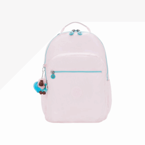 Kipling Σακίδιο πλάτης για laptop 15" Seoul Lap Sea Pink Metallic