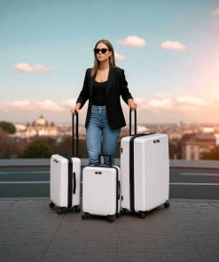 Caterpillar Σετ Βαλίτσες Ταξιδιού Σκληρές Λευκό 3 Τεμαχίων 84873-1009