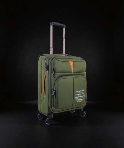 Diplomat Βαλίτσα Ταξιδίου Καμπίνας Λαδί με 4 Ρόδες Ύψους 55εκ.