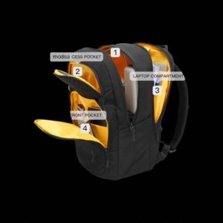 Bange 7839 Σακίδιο Πλάτης Laptop 15.6″ Μαύρο 24L