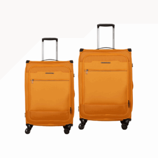Newcom N1510 Σετ 2 Υφασμάτινες Βαλίτσες Μεσαία & Μεγάλη Πορτοκαλί