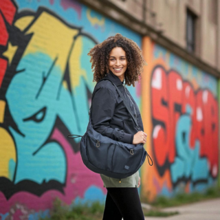 Caterpillar Crossbody Bag Unisex Μαύρο 84847-01