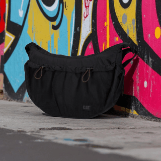 Caterpillar Crossbody Bag Unisex Μαύρο 84847-01