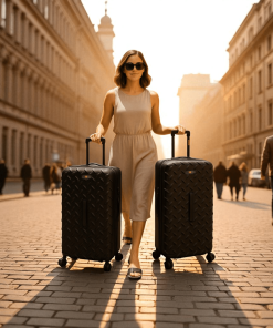 Caterpillar Βαλίτσες Σετ Σκληρές Μαύρο Large & XL 84900-01