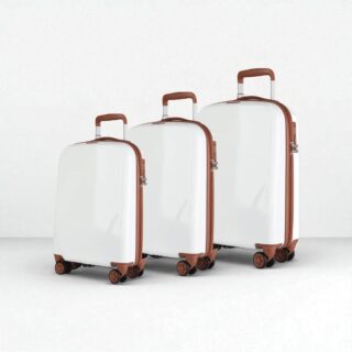 Newcom N1488 Σετ 3 Βαλίτσες Σκληρές Λευκές PC