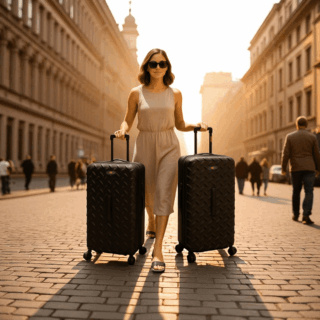 Caterpillar Βαλίτσες Σετ Σκληρές Μαύρο Large & XL 84900-01