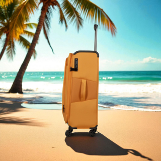 Newcom N1510 Σετ 2 Υφασμάτινες Βαλίτσες Μεσαία & Μεγάλη Πορτοκαλί