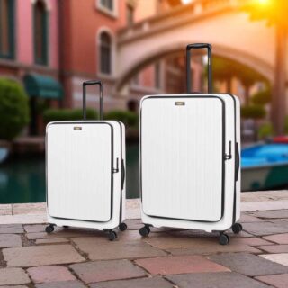 Caterpillar Σετ Βαλίτσες Σκληρές Λευκό Καμπίνας & Μεσαία 84873-1009