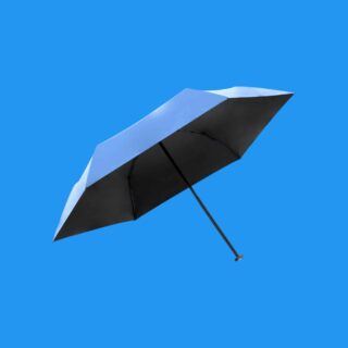 Knirps US.050 Ομπρέλα Ultra Slim Σιέλ Μαύρη Επένδυση