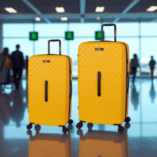 Caterpillar Βαλίτσες Σετ Σκληρές Κίτρινο Large & XL 84900-42