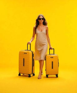 Caterpillar Βαλίτσες Σετ Σκληρές Κίτρινο Large & XL 84900-42