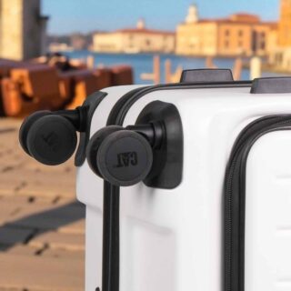 Caterpillar Σετ Βαλίτσες Σκληρές Λευκό Μεσαία & Μεγάλη 84873-1009