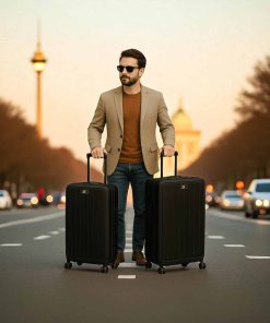 Caterpillar Σετ Βαλίτσες Σκληρές Μαύρο Μεσαία & Μεγάλη 84873-01