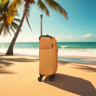 Newcom N1510 Σετ 2 Υφασμάτινες Βαλίτσες Μεσαία & Μεγάλη Πορτοκαλί