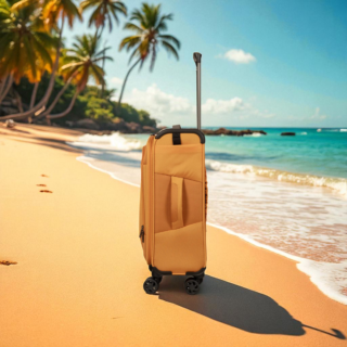 Newcom N1510 Σετ 2 Υφασμάτινες Βαλίτσες Μεσαία & Μεγάλη Πορτοκαλί