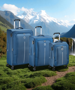 Delsey Σετ βαλίτσες expandable 55-71-82cm Caracas Night Blue