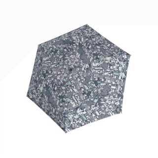 Knirps US.050 Ομπρέλα Τσέπης Ultra Slim Story Sea Μπλε/Γκρι