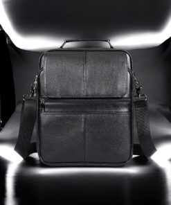 Cardinal Δερμάτινο Ανδρικό Τσαντάκι Ώμου 6172 Μαύρο