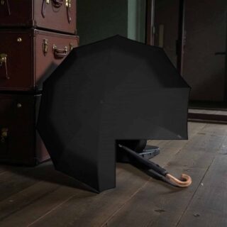 Knirps S.770 Μαύρη Ξύλινη Λαβή Αυτόματη Ομπρέλα