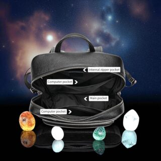 Cardinal Επαγγελματικό Δερμάτινο Σακίδιο Πλάτης 2305 Μαύρο