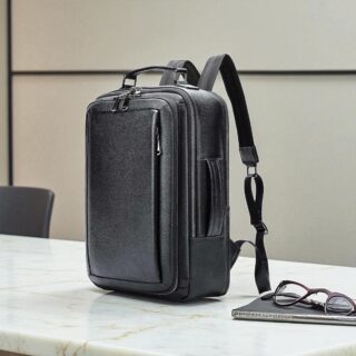 Cardinal Δερμάτινο Επαγγελματικό Σακίδιο Πλάτης 2290 Μαύρο