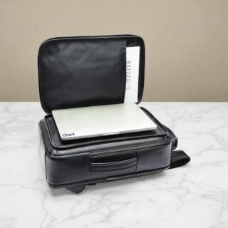 Cardinal Δερμάτινο Επαγγελματικό Σακίδιο Πλάτης 2290 Μαύρο