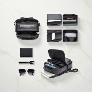 Cardinal Δερμάτινο Επαγγελματικό Σακίδιο Πλάτης 2290 Μαύρο