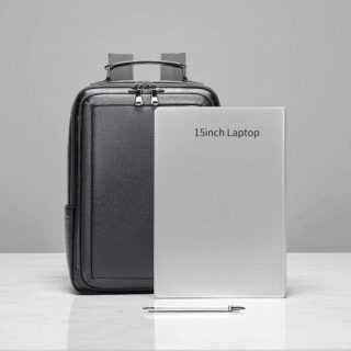 Cardinal Δερμάτινο Επαγγελματικό Σακίδιο Πλάτης 2290 Μαύρο