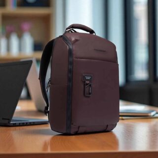 Piquadro Harper Σακίδιο Πλάτης Ταξιδίου 22L Dark Brown