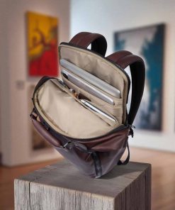 Piquadro Harper Σακίδιο Πλάτης Ταξιδίου 22L Dark Brown