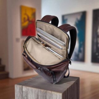 Piquadro Harper Σακίδιο Πλάτης Ταξιδίου 22L Dark Brown