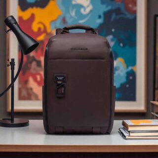 Piquadro Harper Σακίδιο Πλάτης Ταξιδίου 22L Dark Brown