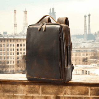 Cardinal Δερμάτινο Σακίδιο Πλάτης 19 L 2326 Coffee