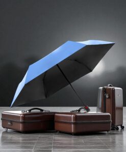 Knirps U.200 Ομπρέλα Duomatic Αυτόματη Blue Black Σιέλ