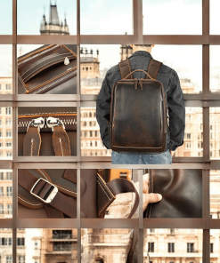 Cardinal Δερμάτινο Σακίδιο Πλάτης 19 L 2326 Coffee