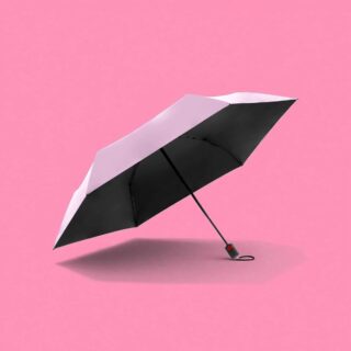 Knirps U.200 Αυτόματη Ομπρέλα Rose Black Coating Ροζ