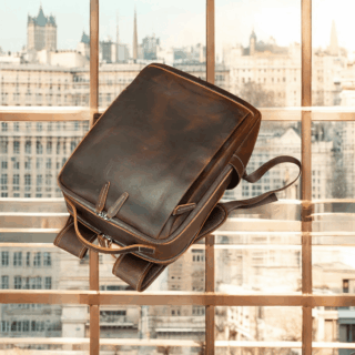 Cardinal Δερμάτινο Σακίδιο Πλάτης 19 L 2326 Coffee