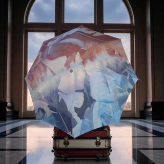 Knirps T.200 Ομπρέλα Duomatic Palm Storm Σιέλ