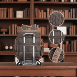 Cardinal Δερμάτινο Σακίδιο Πλάτης 35 L 2330 Coffee