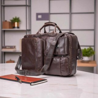 Cardinal Δερμάτινος Χαρτοφύλακας Σακίδιο Πλάτης 7423 Coffee