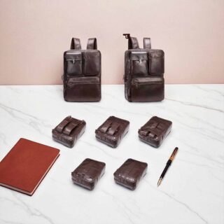 Cardinal Δερμάτινος Χαρτοφύλακας Σακίδιο Πλάτης 7423 Coffee