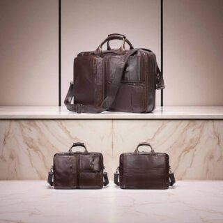 Cardinal Δερμάτινος Χαρτοφύλακας Σακίδιο Πλάτης 7423 Coffee