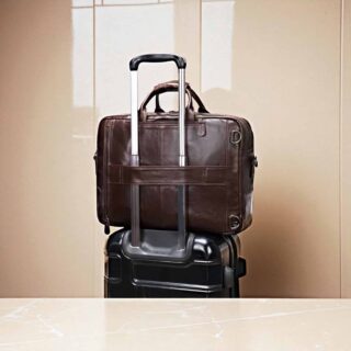 Cardinal Δερμάτινος Χαρτοφύλακας Σακίδιο Πλάτης 7423 Coffee