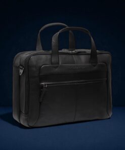 Chesterfield Ryan Δερμάτινη Τσάντα Laptop Μαύρη