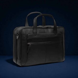 Chesterfield Ryan Δερμάτινη Τσάντα Laptop Μαύρη