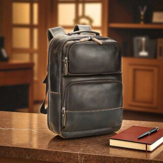 Cardinal Δερμάτινο Σακίδιο Πλάτης 21 L 2329 Coffee